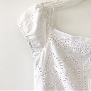 Bailey44 white off-the-shoulder eyelet top